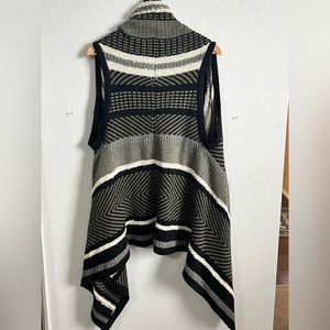 Black and white sweater vest